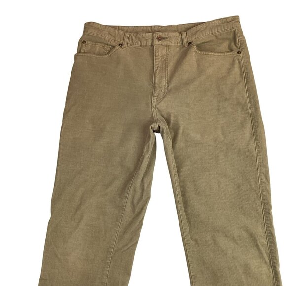 Peter Millar Straight-Leg Khaki Corduroy Mens 34 Pants Long Cotton Blend - Picture 3 of 10